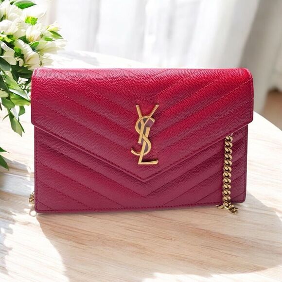 YSL Envelope Wallet on Chain - Picture 1 of 10